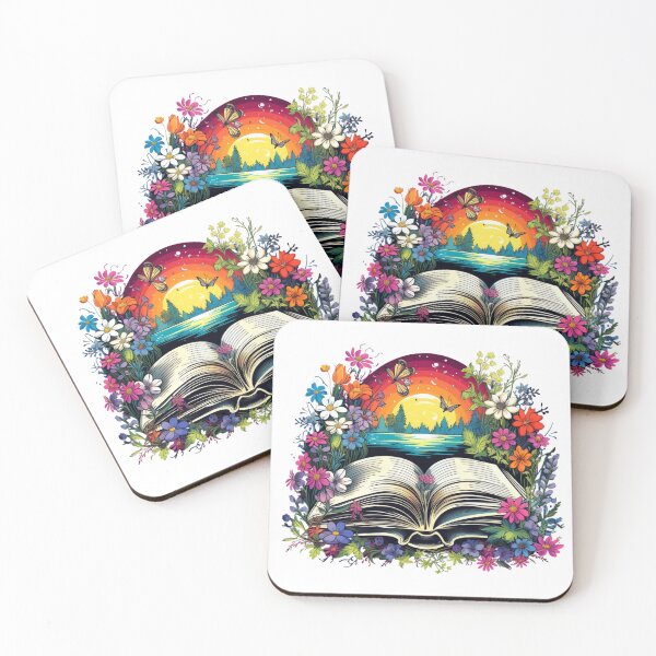 Item preview, Open Book with Wild Flowers Book Aesthetic designed and sold by ArtFromBeyond.