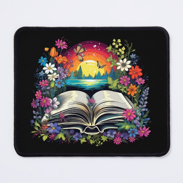 Item preview, Open Book with Wild Flowers Book Aesthetic designed and sold by ArtFromBeyond.