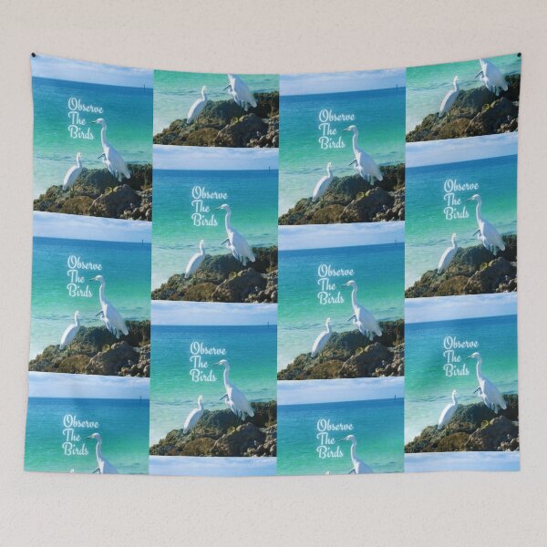 Item preview, Observe the Birds White Egrets.  designed and sold by IvaRenee.