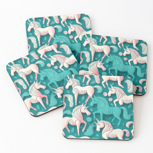 Item preview, Pink and Blue Unicorn pattern designed and sold by liana campbell.