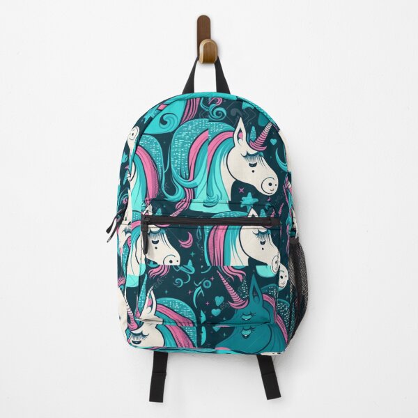 Item preview, Cartoon style Pink and Blue Unicorn pattern designed and sold by liana campbell.