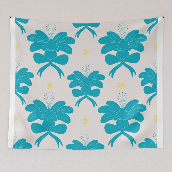 Item preview, Playful flower turquoise designed and sold by HeartPieces.