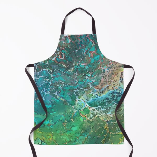 Item preview, Highly Detailed, Green and Teals, Dirty Pour Acrylic Organic Pattern - WelshDesignsRB001 designed and sold by welshdesigns.