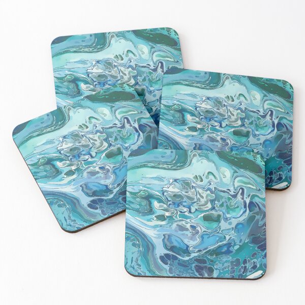 Item preview, Retro Green Looking, Dirty Pour Acrylic Organic Pattern - WelshDesignsRB001 designed and sold by welshdesigns.