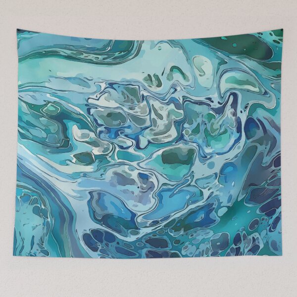 Item preview, Retro Green Looking, Dirty Pour Acrylic Organic Pattern - WelshDesignsRB001 designed and sold by welshdesigns.
