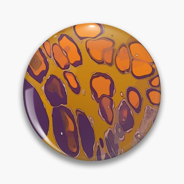 Item preview, Big Cells, Orange and Purple, Dirty Pour Acrylic Organic Pattern - WelshDesignsRB001 designed and sold by welshdesigns.
