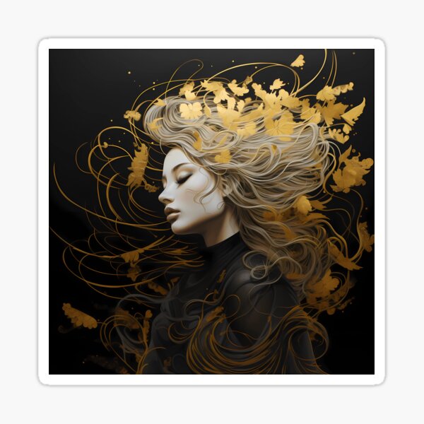 Goldhaar Sticker