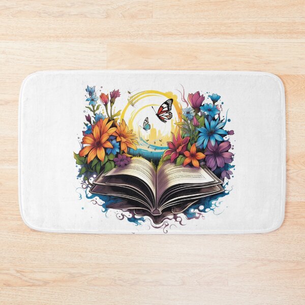 Item preview, Open Book with Wild Flowers Book Aesthetic designed and sold by ArtFromBeyond.