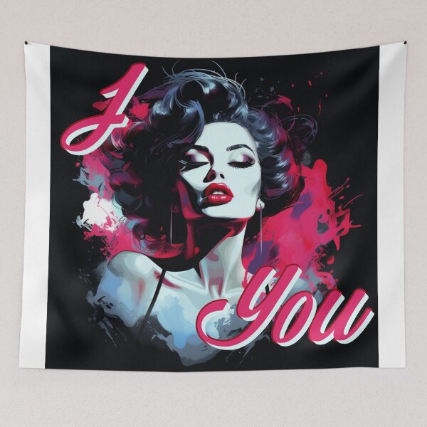 Item preview, I, imagine, you, pretty abstract girl By Jonathan P. and AI designed and sold by JonathanP514.