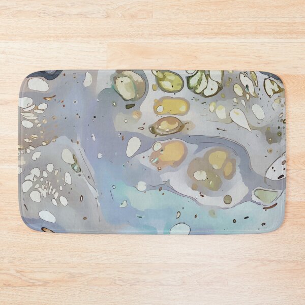 Item preview, Soft Blues, Purples Water and Islands, Dirty Pour Acrylic Organic Pattern - WelshDesignsRB001 designed and sold by welshdesigns.