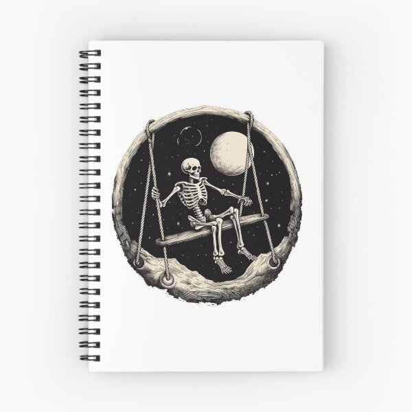 Item preview, Spooky Skeleton Swinging on Half Moon - Halloween T-Shirt designed and sold by UmutK.