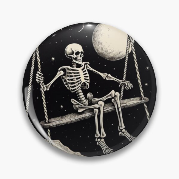 Item preview, Spooky Skeleton Swinging on Half Moon - Halloween T-Shirt designed and sold by UmutK.