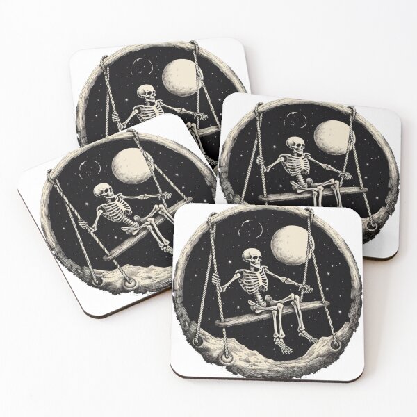 Item preview, Spooky Skeleton Swinging on Half Moon - Halloween T-Shirt designed and sold by UmutK.