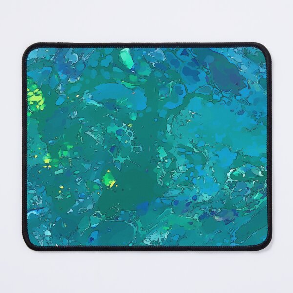 Item preview, Neon Cool Blues and Greens, Dirty Pour Acrylic Organic Pattern - WelshDesignsRB001 designed and sold by welshdesigns.