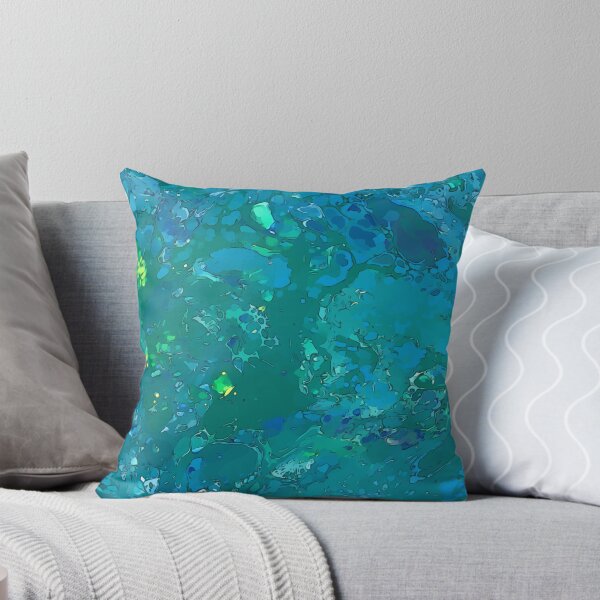 Item preview, Neon Cool Blues and Greens, Dirty Pour Acrylic Organic Pattern - WelshDesignsRB001 designed and sold by welshdesigns.