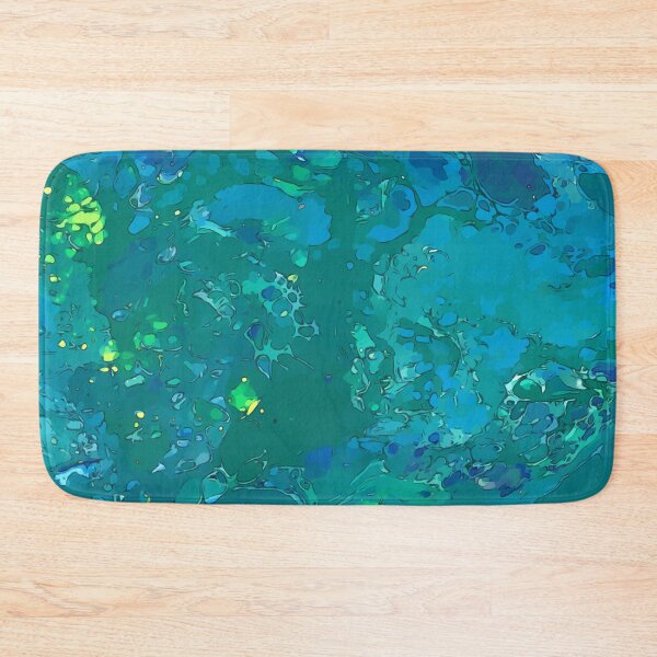 Item preview, Neon Cool Blues and Greens, Dirty Pour Acrylic Organic Pattern - WelshDesignsRB001 designed and sold by welshdesigns.