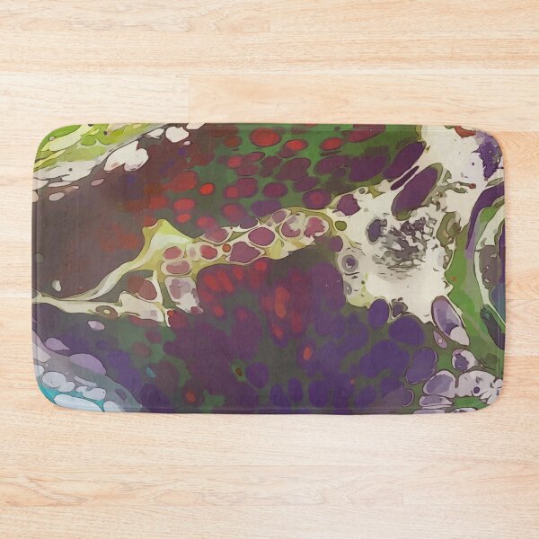 Item preview, Bright Green, Purple and Teal, Dirty Pour Acrylic Organic Pattern - WelshDesignsRB001 designed and sold by welshdesigns.