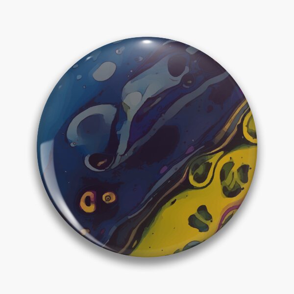 Item preview, Metalic Looking Blue, Yellow and Purple, Dirty Pour Acrylic Organic Pattern - WelshDesignsRB001 designed and sold by welshdesigns.