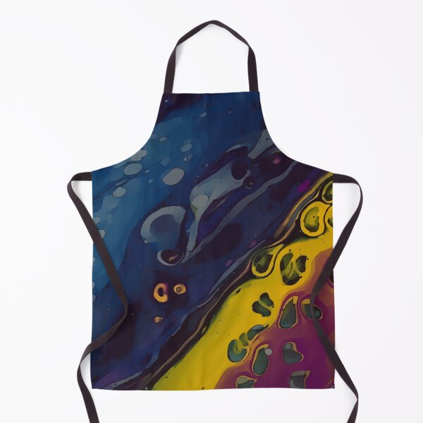 Item preview, Metalic Looking Blue, Yellow and Purple, Dirty Pour Acrylic Organic Pattern - WelshDesignsRB001 designed and sold by welshdesigns.
