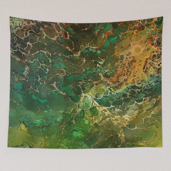 Item preview, Lizard Skin Looking, Dirty Pour Acrylic Organic Pattern - WelshDesignsRB001 designed and sold by welshdesigns.
