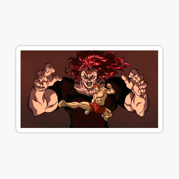 Yuichiro Hanma Baki the grappler sticker Sticker for Sale by