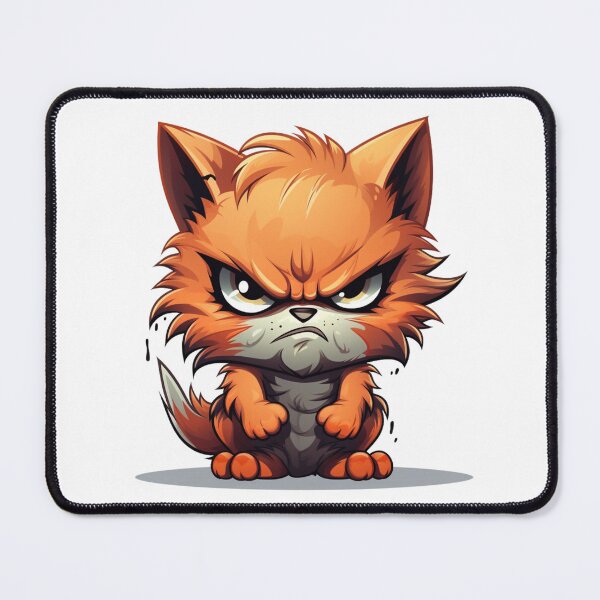 Item preview, Furious Feline - Angry Cartoon Cat - Expressive Cat Lover Tee designed and sold by UmutK.