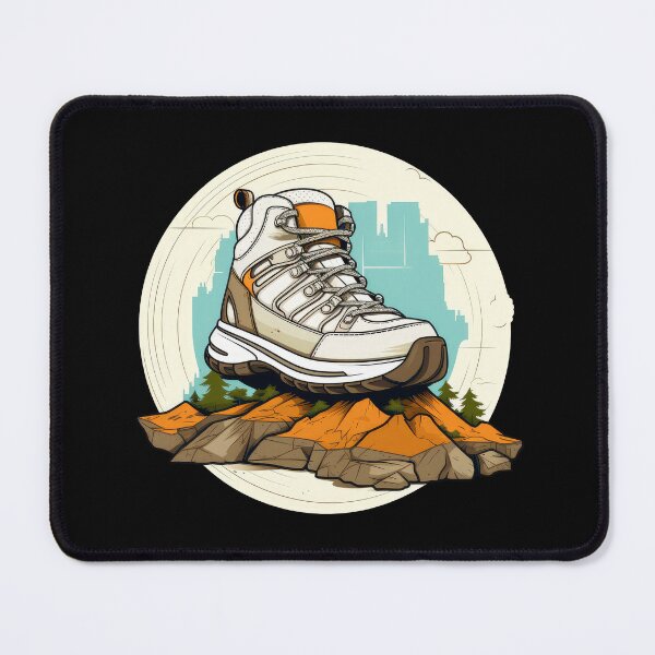 Item preview, Outdoor hiking shoe with mountains in a modern design designed and sold by mgoo.