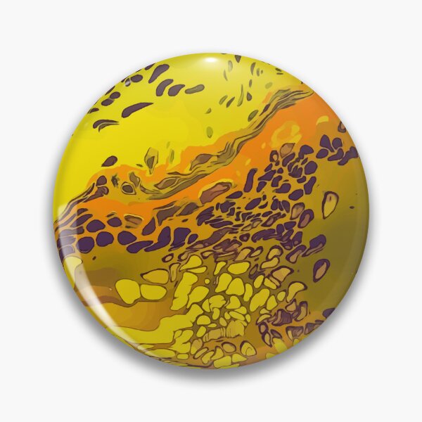 Item preview, Crazy Yellow and Orange, River Shaped, Dirty Pour Acrylic Organic Pattern- WelshDesignsRB001 designed and sold by welshdesigns.