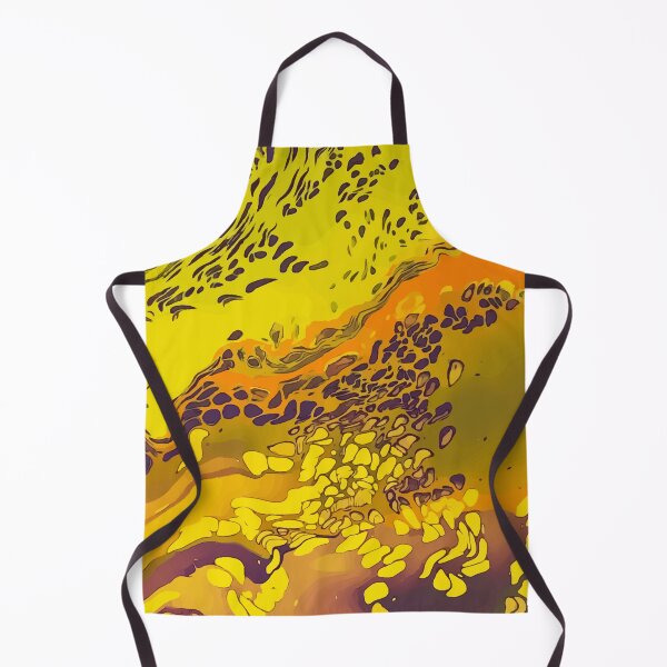 Item preview, Crazy Yellow and Orange, River Shaped, Dirty Pour Acrylic Organic Pattern- WelshDesignsRB001 designed and sold by welshdesigns.