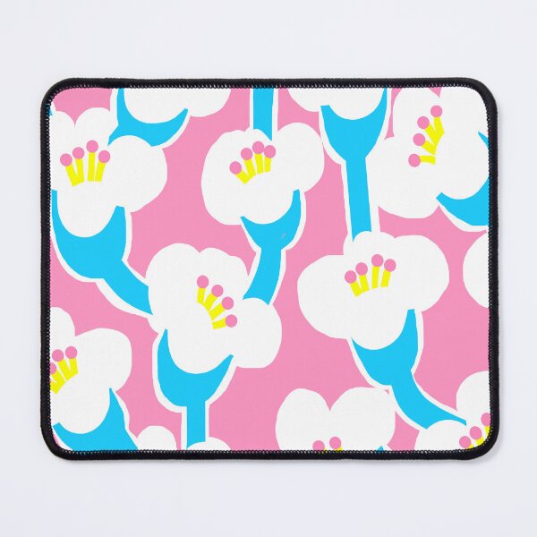 Item preview, Modern Abstract Summer Bindweed Flowers in Pink, White and Aqua designed and sold by Deutschic.