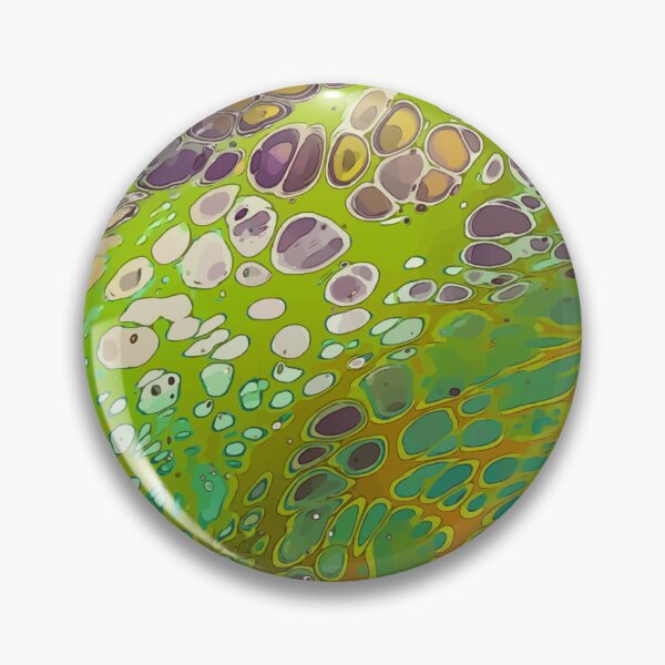 Item preview, Bright Green, Yellow and Teal, Dirty Pour Acrylic Organic Pattern - WelshDesignsRB001 designed and sold by welshdesigns.