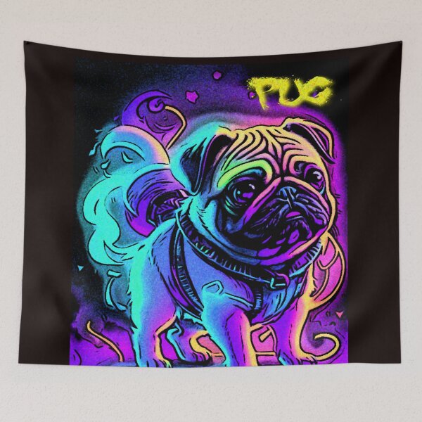 Item preview, Pug Graffiti Art 15 designed and sold by RedBluffTraders.