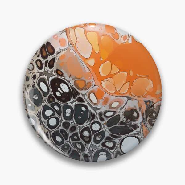 Item preview, Orange and Black, Dirty Pour Acrylic Organic Pattern - WelshDesignsRB001 designed and sold by welshdesigns.