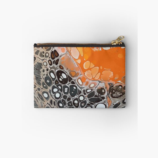 Item preview, Orange and Black, Dirty Pour Acrylic Organic Pattern - WelshDesignsRB001 designed and sold by welshdesigns.