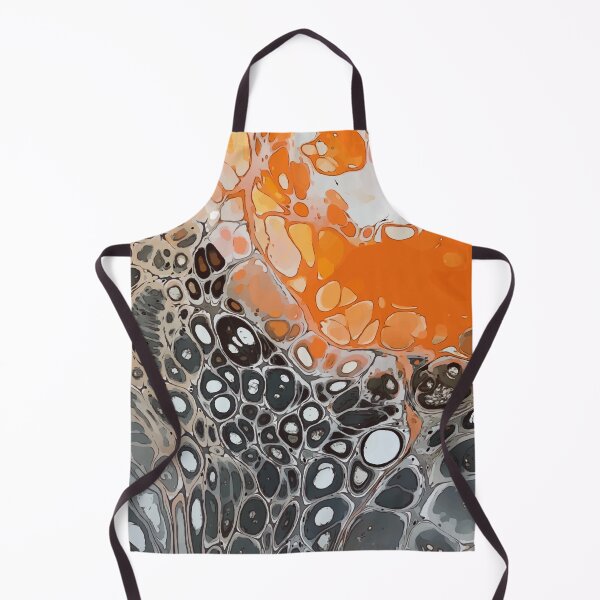 Item preview, Orange and Black, Dirty Pour Acrylic Organic Pattern - WelshDesignsRB001 designed and sold by welshdesigns.