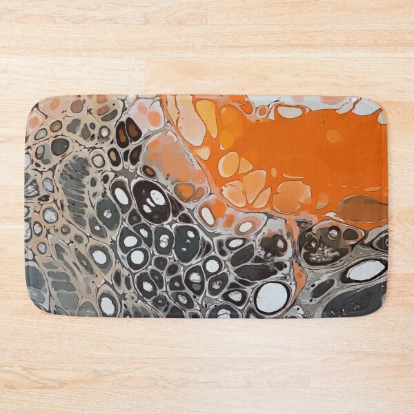 Item preview, Orange and Black, Dirty Pour Acrylic Organic Pattern - WelshDesignsRB001 designed and sold by welshdesigns.