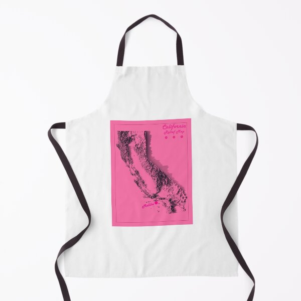 Item preview, California Pink Relief Map Malibu Beach 3D digitally-rendered designed and sold by ThinkAboutMaps.