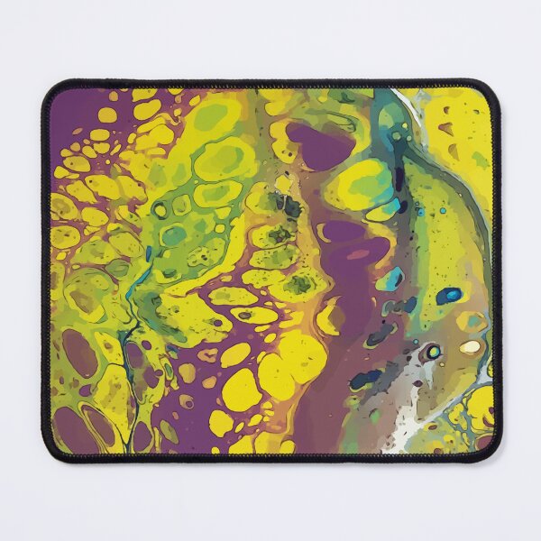 Item preview, Purple and Yellow, Dirty Pour Acrylic Organic Pattern - WelshDesignsRB001 designed and sold by welshdesigns.