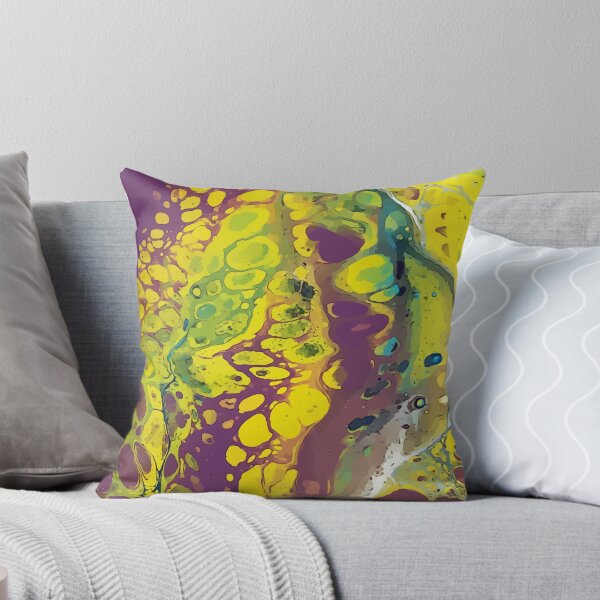 Item preview, Purple and Yellow, Dirty Pour Acrylic Organic Pattern - WelshDesignsRB001 designed and sold by welshdesigns.