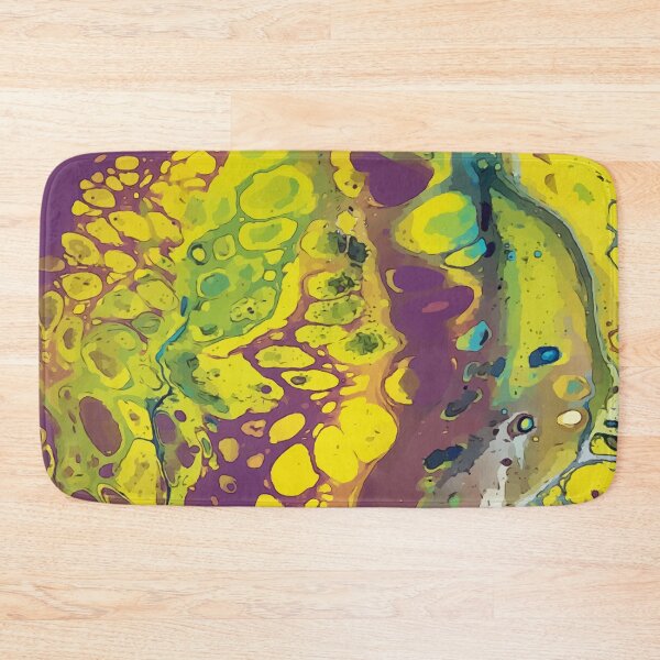 Item preview, Purple and Yellow, Dirty Pour Acrylic Organic Pattern - WelshDesignsRB001 designed and sold by welshdesigns.