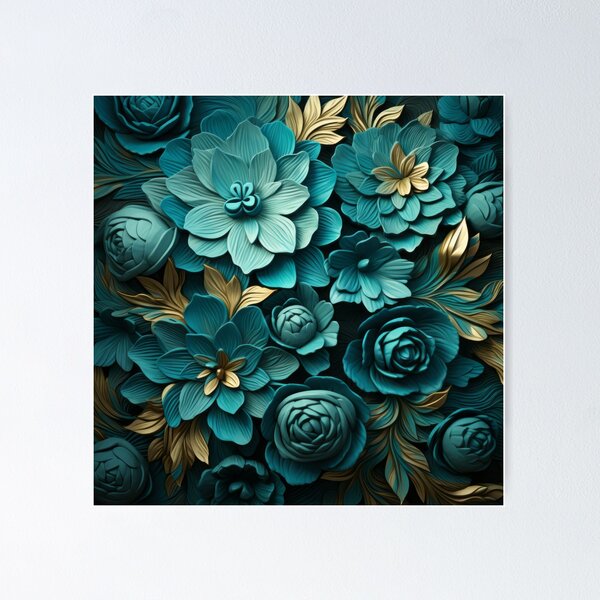 Item preview, Cyan flower texture v1 designed and sold by KostasCreations.