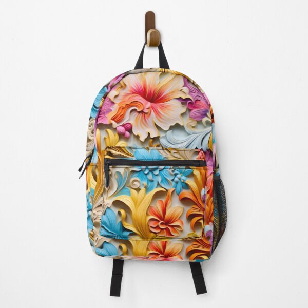Item preview,  Colorful Feathery 3D Flower Swirl Print Background designed and sold by PaperieJennifer.