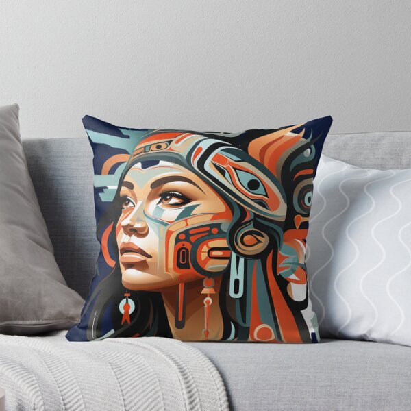 Item preview, Beautiful Native American Woman designed and sold by StudioRedKoala.