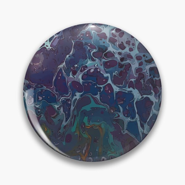 Item preview, Dark Purple and Teal, Dirty Pour Acrylic Organic Pattern - WelshDesignsRB001 designed and sold by welshdesigns.