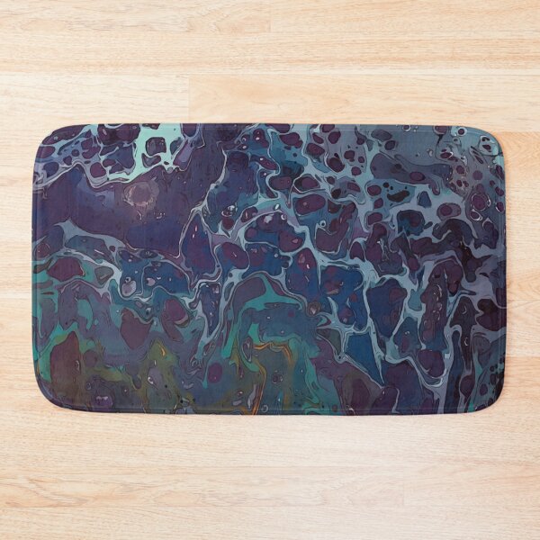 Item preview, Dark Purple and Teal, Dirty Pour Acrylic Organic Pattern - WelshDesignsRB001 designed and sold by welshdesigns.