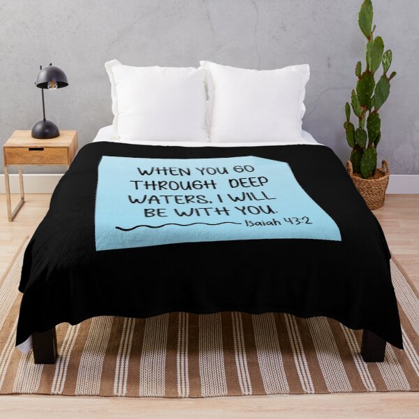 Item preview, Isaiah 43:2 Bible Verse Christian Quote designed and sold by mariejosee22.
