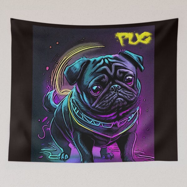 Item preview, Pug Graffiti Art 16 designed and sold by RedBluffTraders.