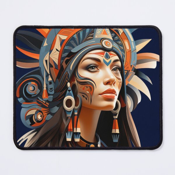 Item preview, Beautiful Native American Woman designed and sold by StudioRedKoala.