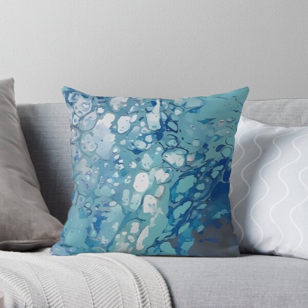 Item preview, Ice Cold Blues and Grays, Dirty Pour Acrylic Organic Pattern - WelshDesignsRB001 designed and sold by welshdesigns.