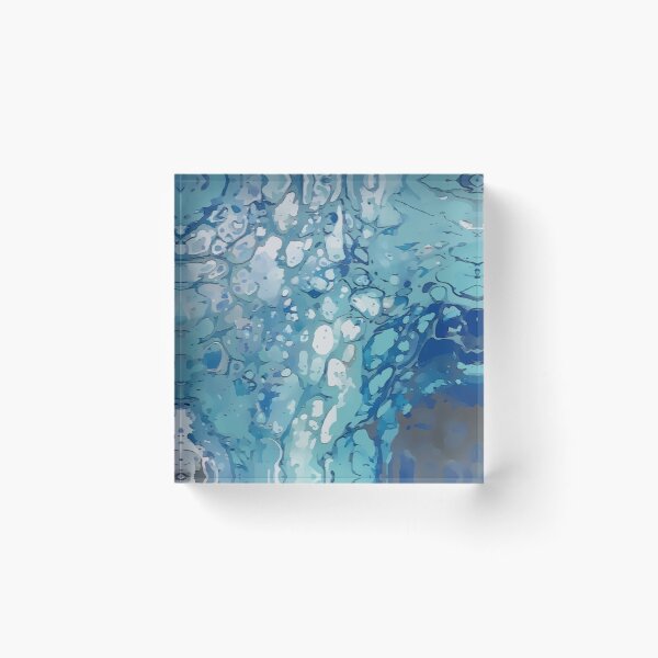 Item preview, Ice Cold Blues and Grays, Dirty Pour Acrylic Organic Pattern - WelshDesignsRB001 designed and sold by welshdesigns.